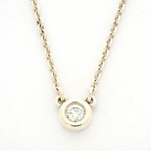 Tiffany Co Elsa Peretti Diamond by the Yard Silver Pendant